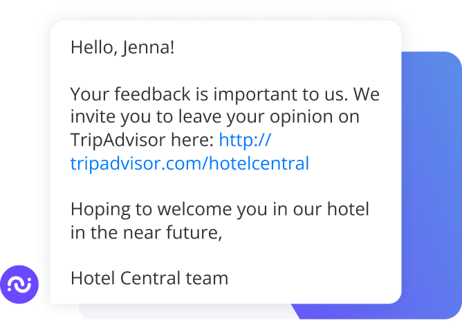 Guest reviews campaigns hotel customer journey pt