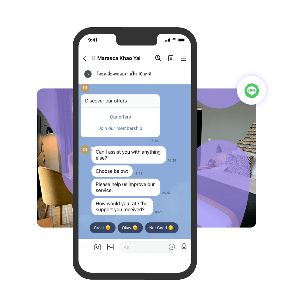 Line chatbot line chatbot for hotels