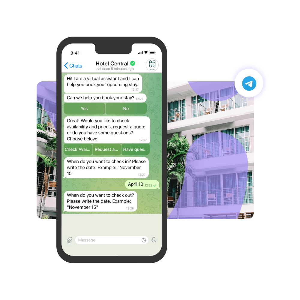 Telegram chatbot telegram chatbot for hotels de