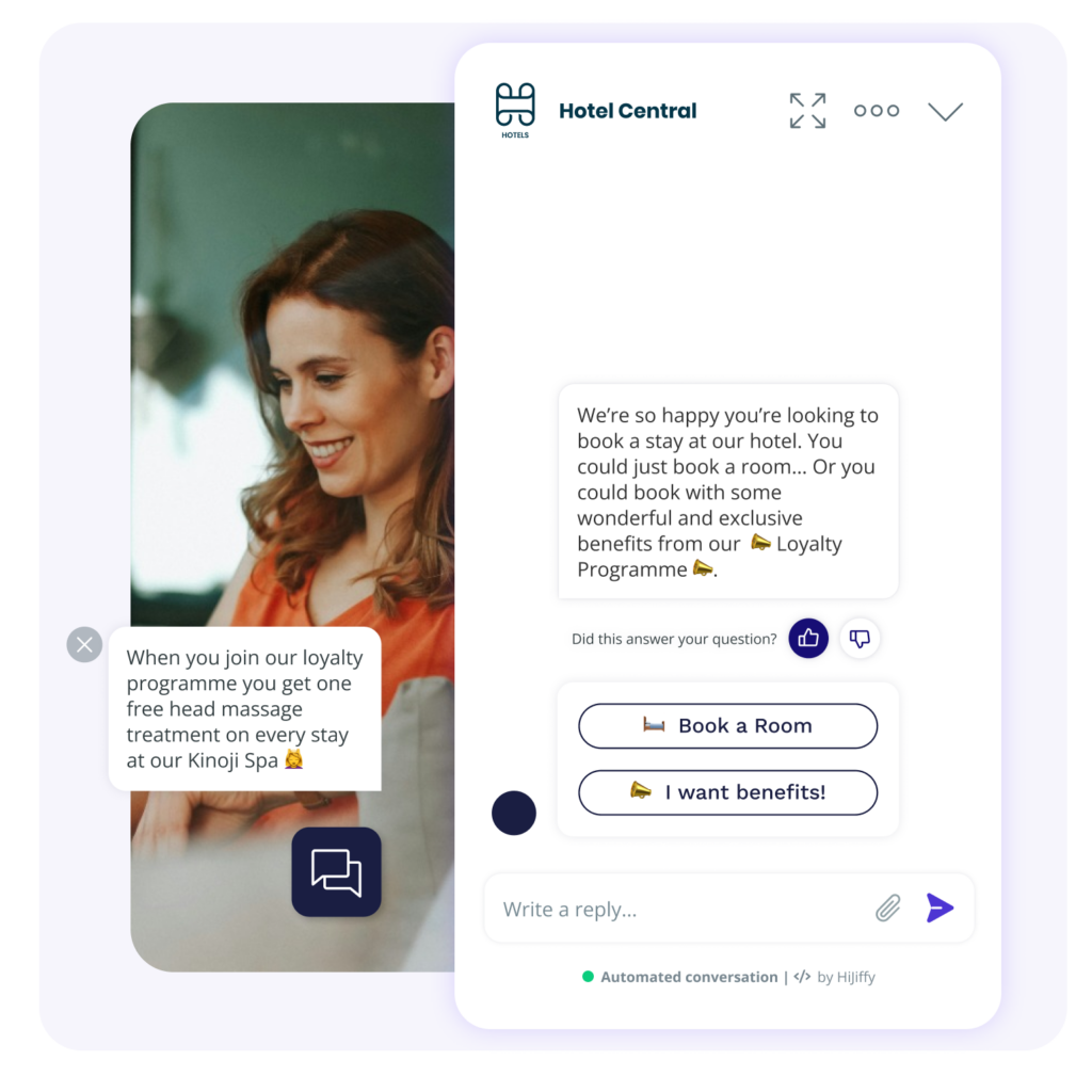 Direct bookings personalised messages and campaigns edited expedia chatbot es