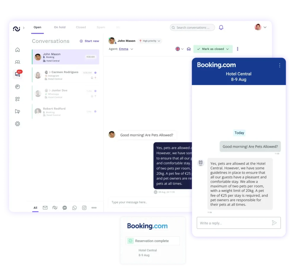Booking1 booking. Com chatbot de