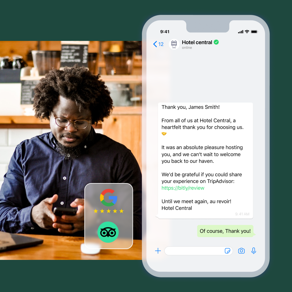 Departure guest reviews campaigns new homepage [en]