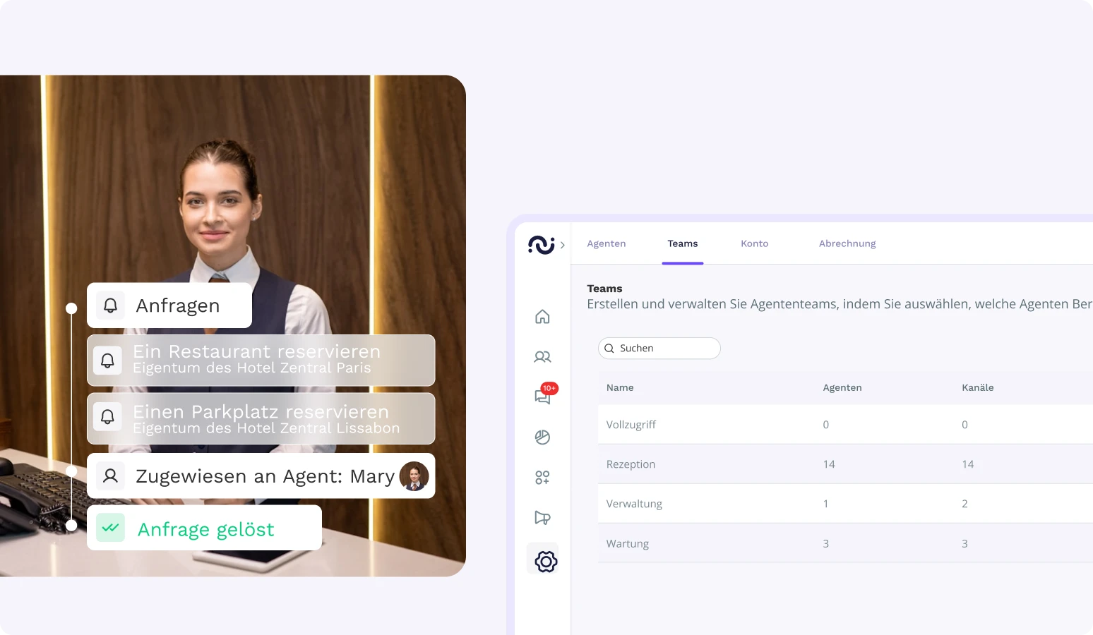 Agents teams team management de new homepage [de]