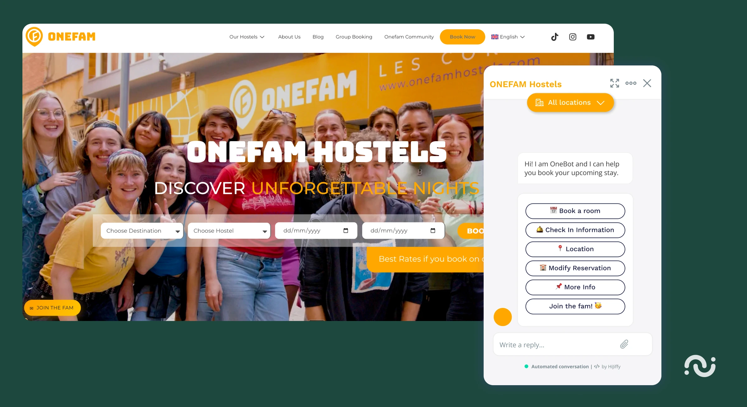 Onefam hostel case study 1 success story: onefam hostels – fr