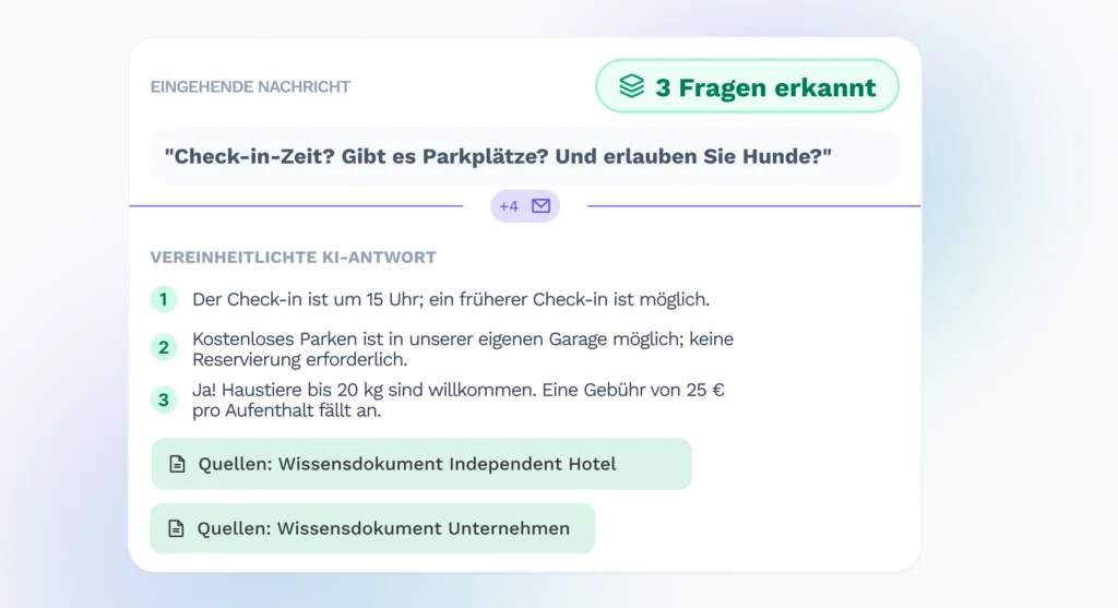 De multi question replies email copilot