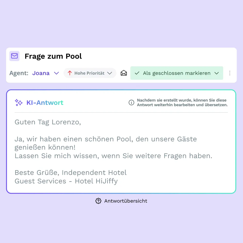 Email copilot frage zum pool